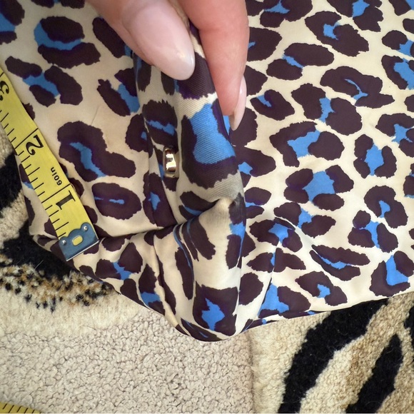 Kate Spade Blue, Black and White Cheetah  Print Tote EUC - Picture 8 of 10